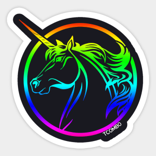 Rainbow Unicorn Offensive T Shirts Sticker